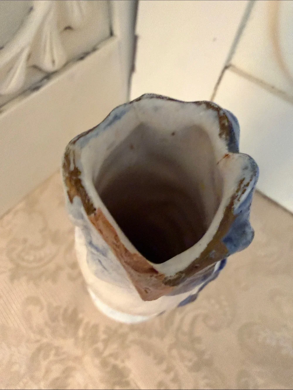 Flow Blue Vintage Vase -